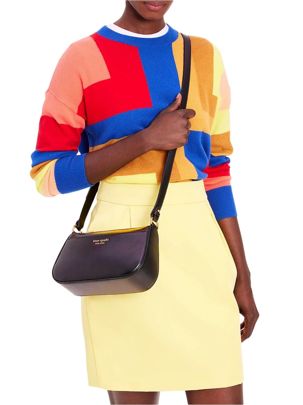 NWT Kate Spade Bleecker Small Crossbody Bag - Black Saffiano Leather